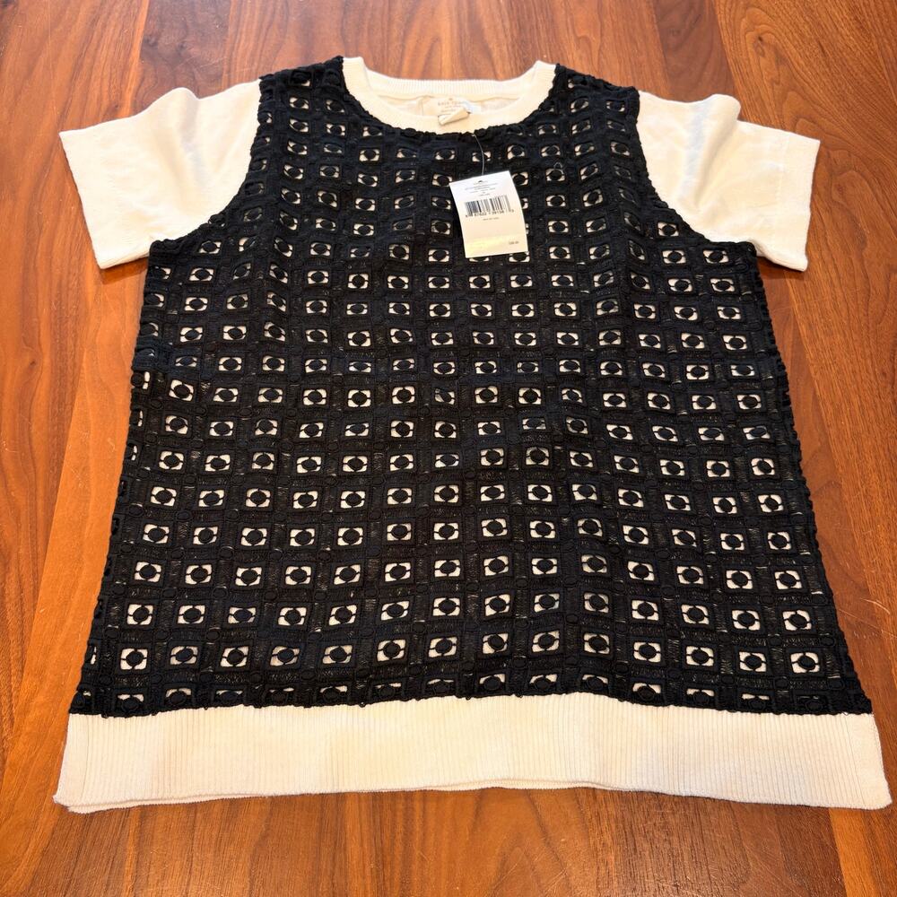 NWT Size 10  Kate Spade New York Guippure Lace Sweater